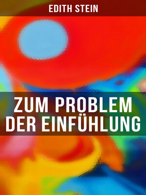 cover image of Zum Problem der Einfühlung